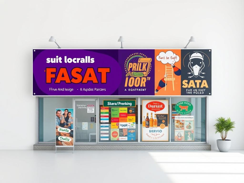 An eye catching advertisement banner displaying vibrant colors and appealing