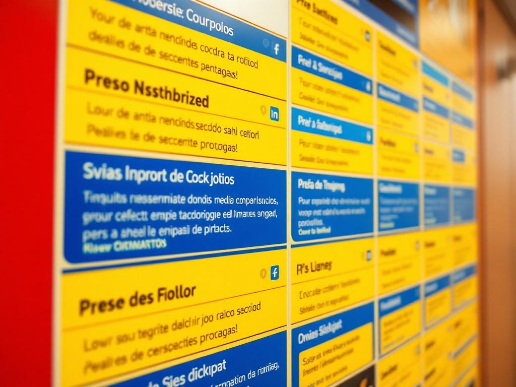 A close up view of a job board with job
