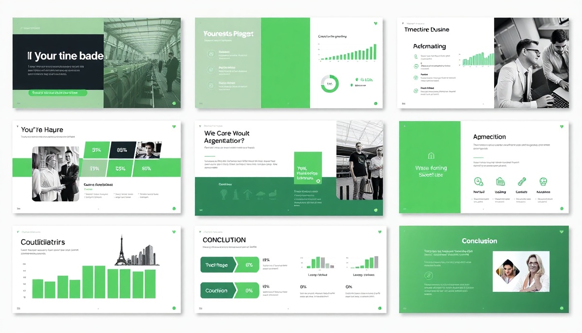 Pitch deck and presentation design examples