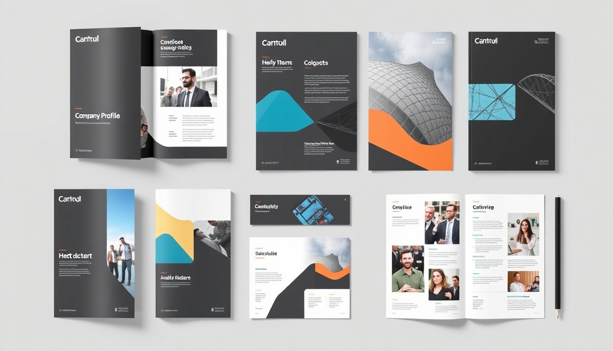 Company profile and marketing collateral examples