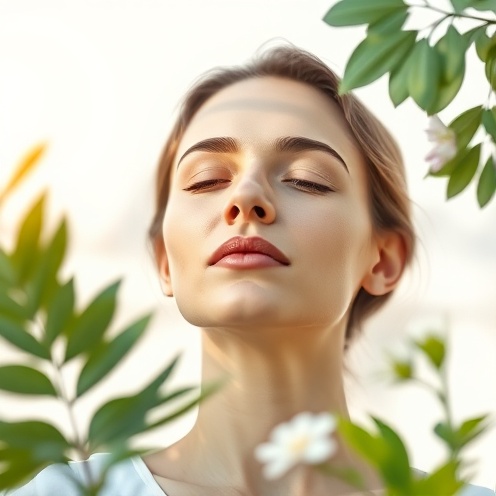 Calm and stress-free woman