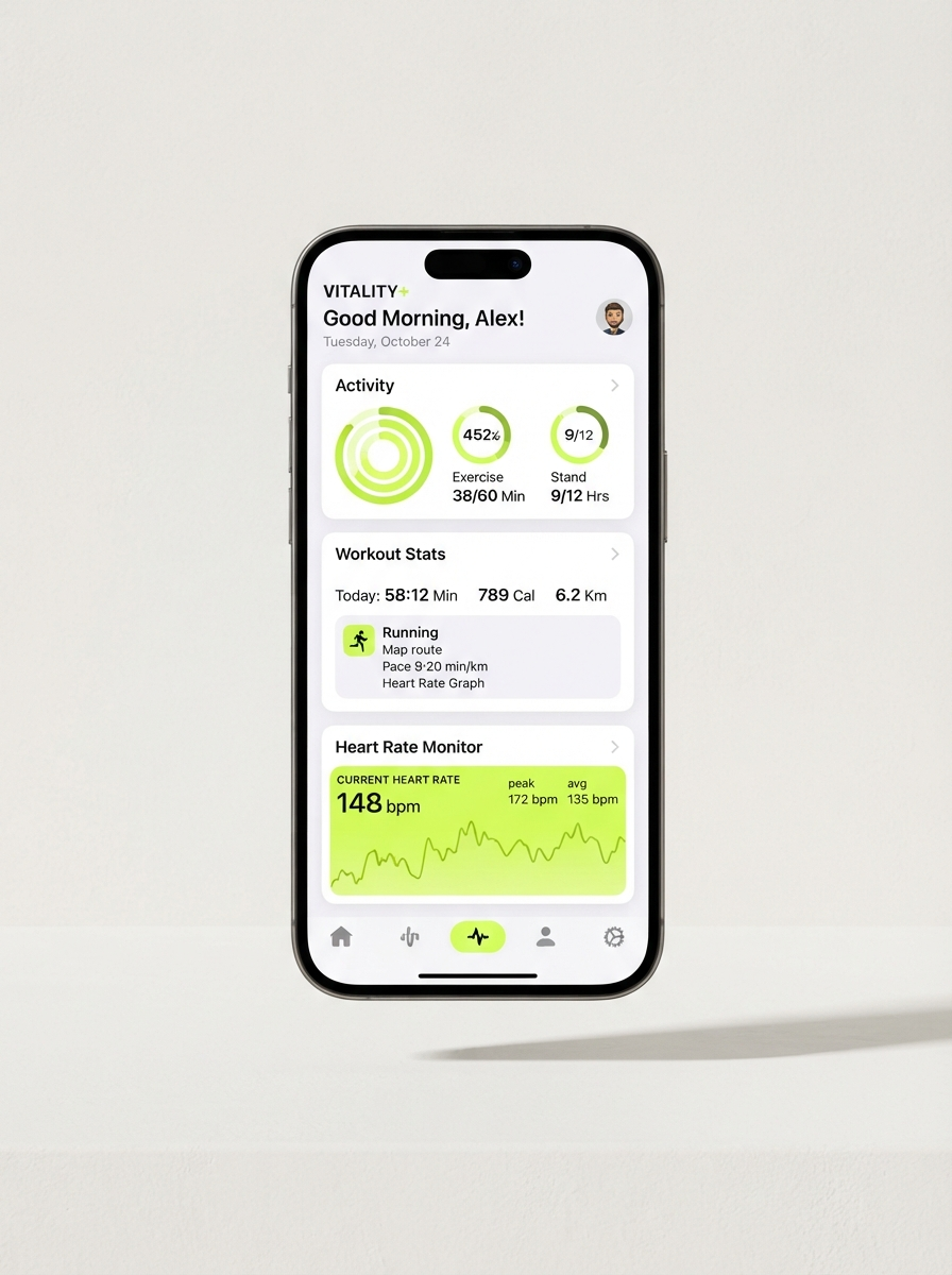 Fitness app interface