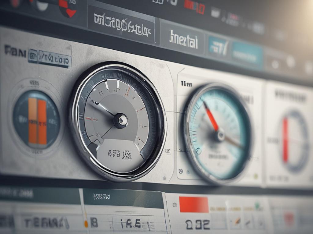close up shot of a modern financial tracking dashboard on