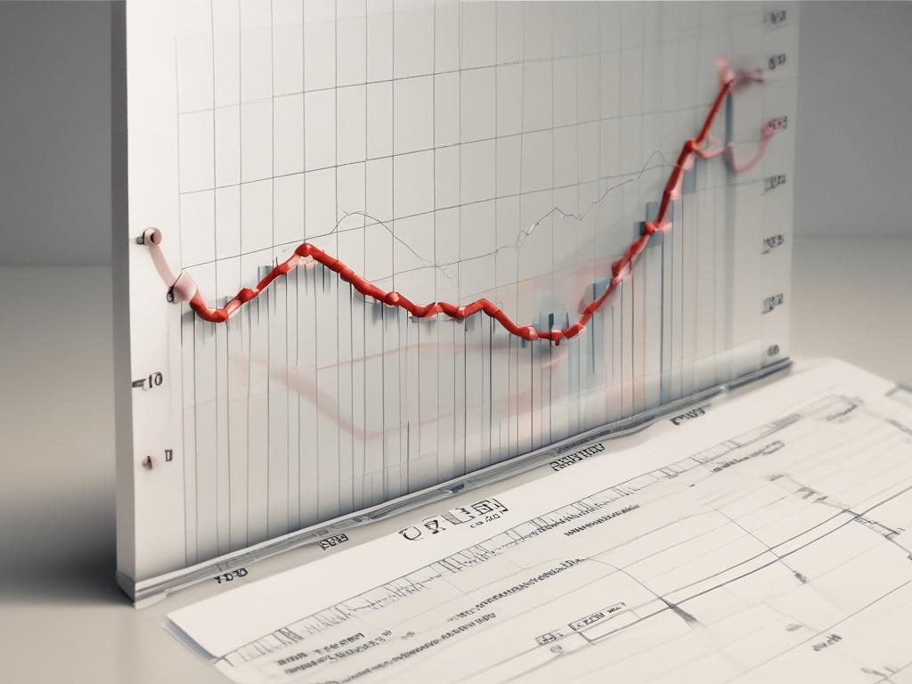 close up shot of a modern savings graph on a