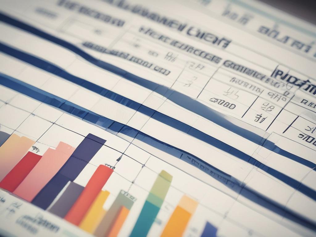 close up shot of a modern budgeting chart on a