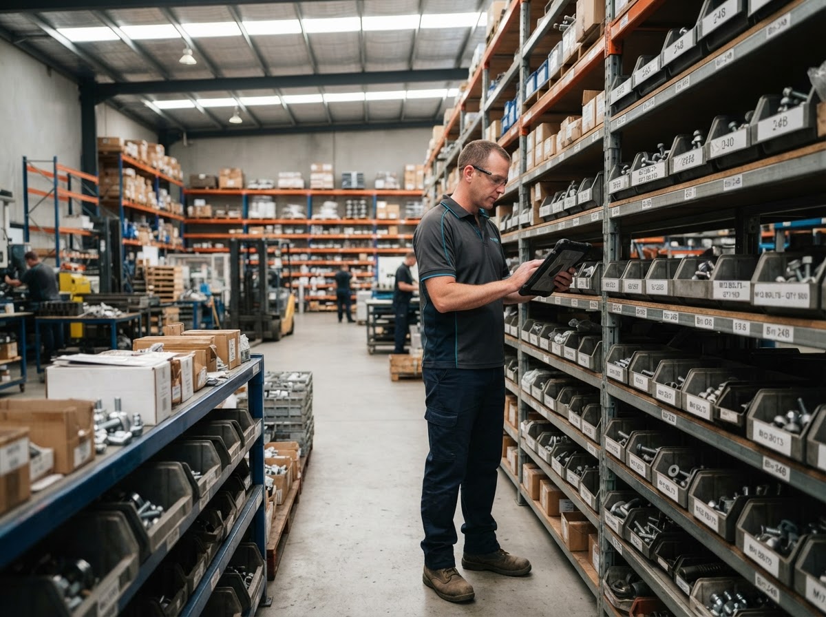 Manufacturing and engineering materials in a distribution warehouse