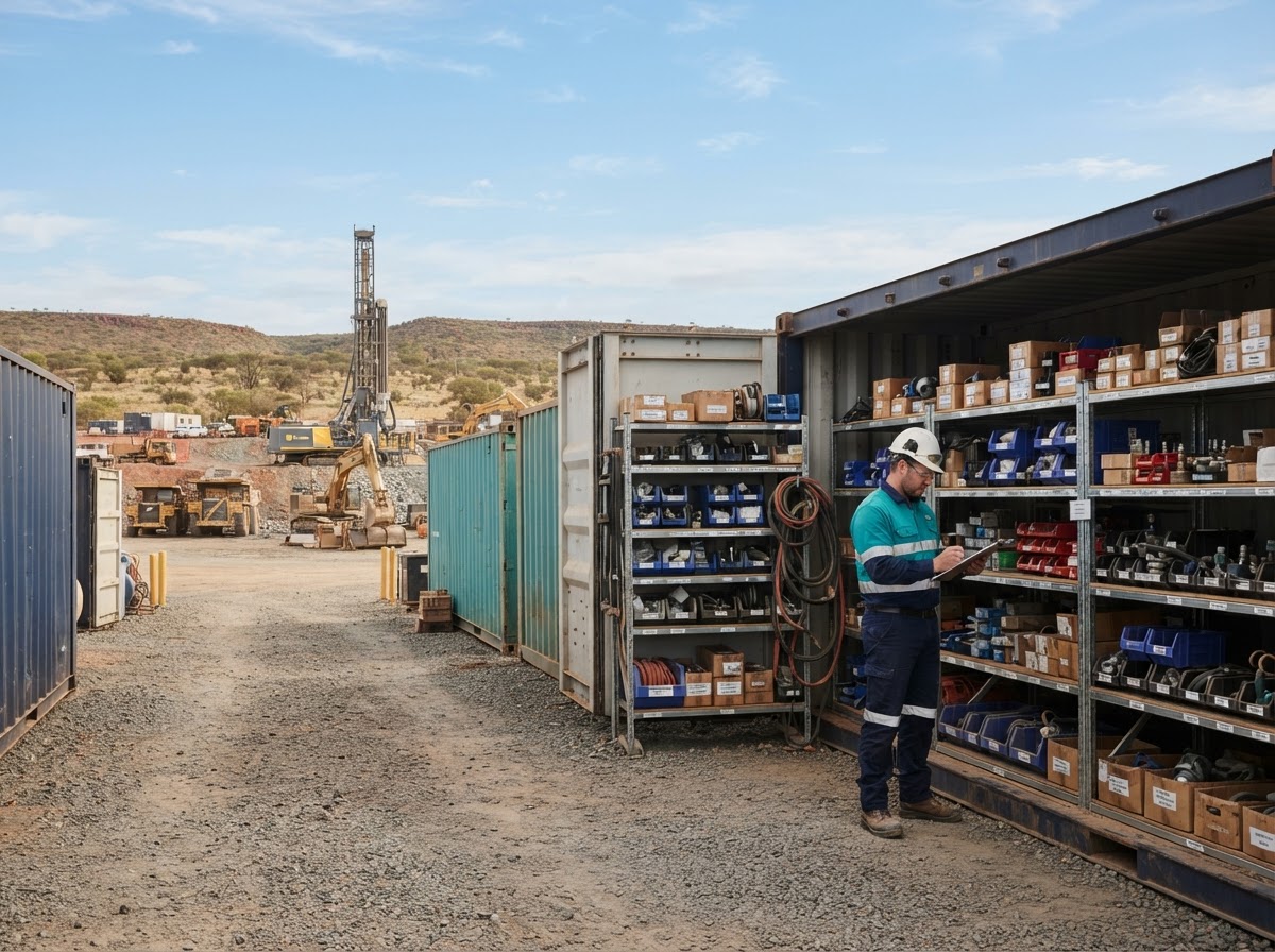 Remote mining project site and mobilisation setting