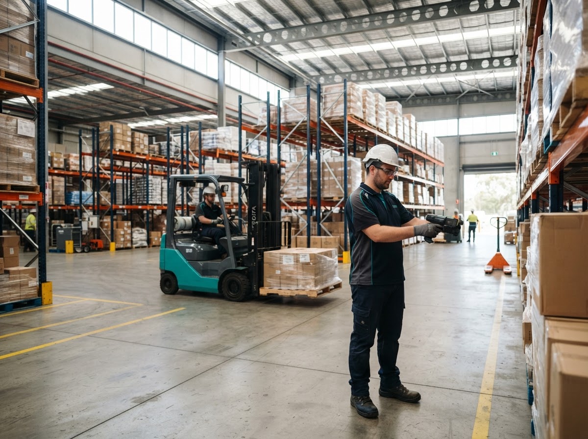 Modern warehouse stock and distribution operation