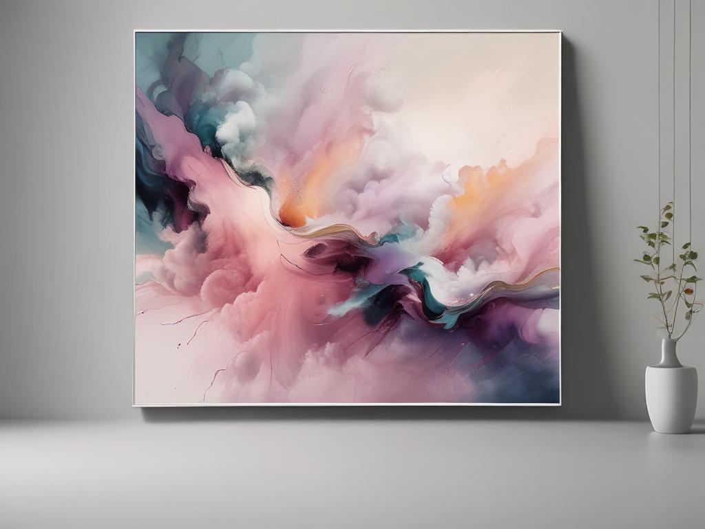 abstract art, dreamscape, colorful, modern painting, imaginative piece