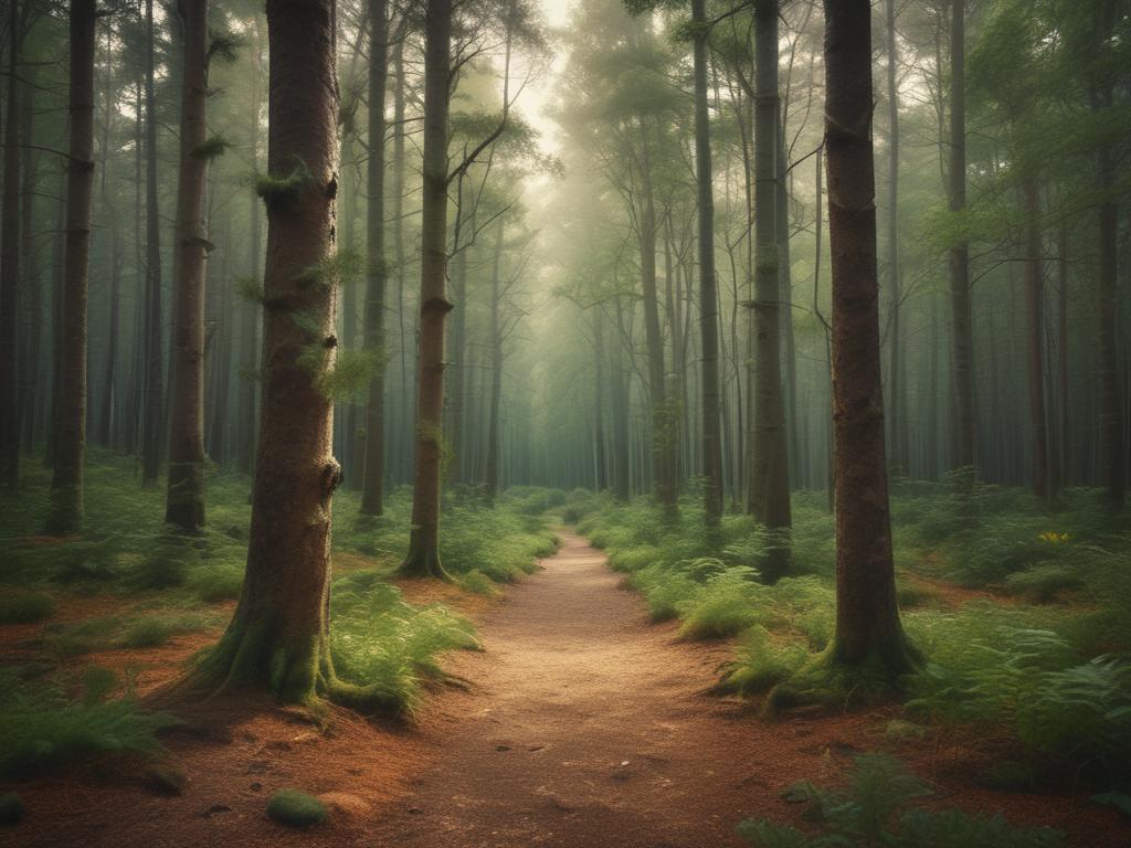 forest, whimsical, nature art, playful, colorful print