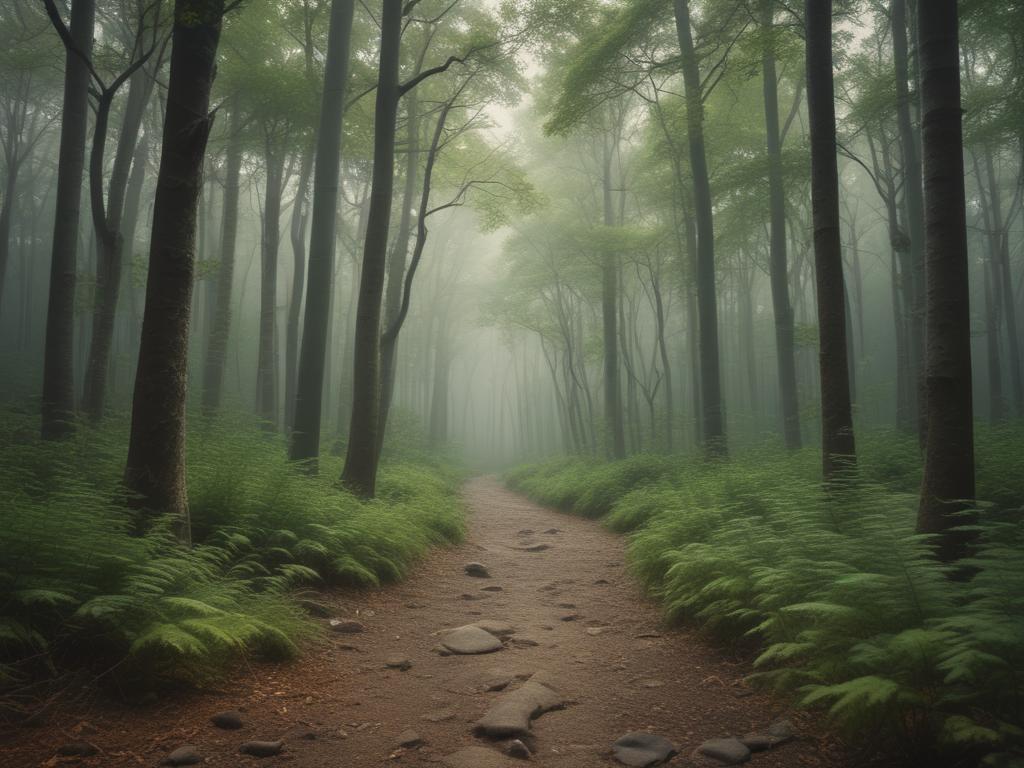 forest, ethereal, nature, tranquility, greenery