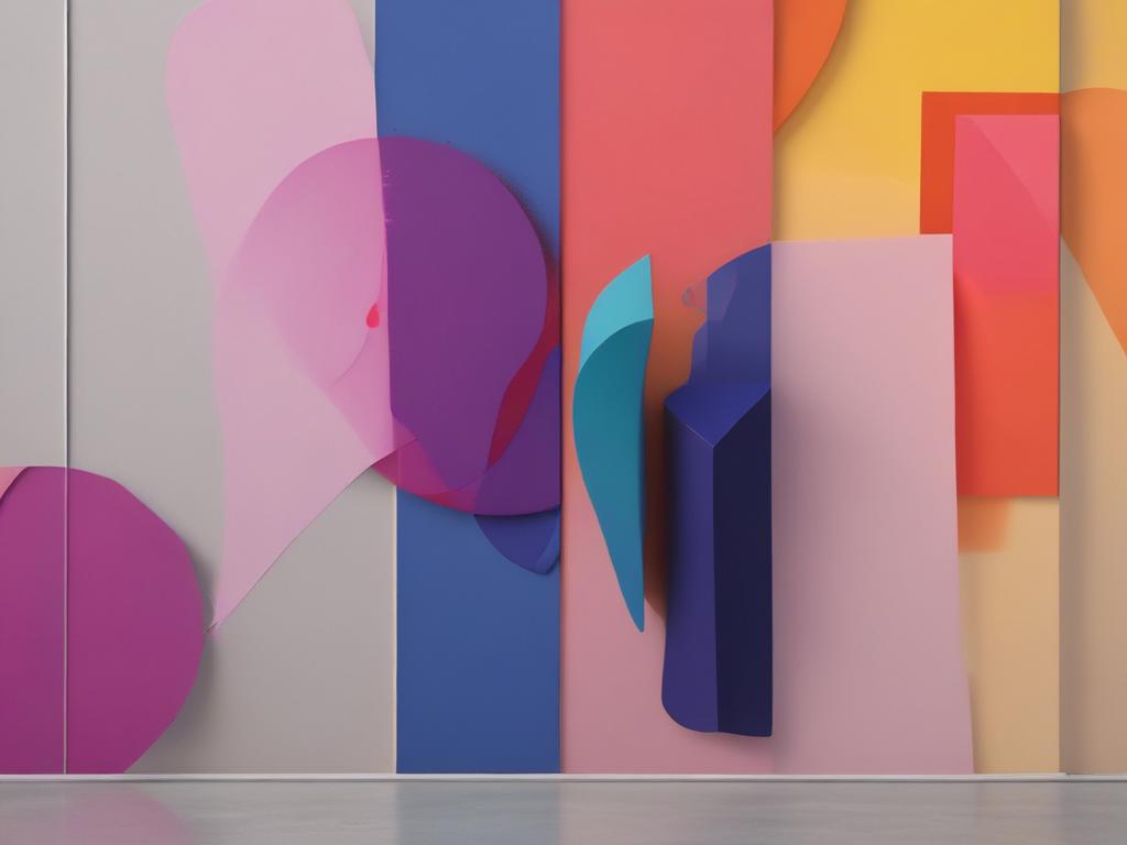 vibrant abstract canvas, modern art, bold colors, dynamic shapes