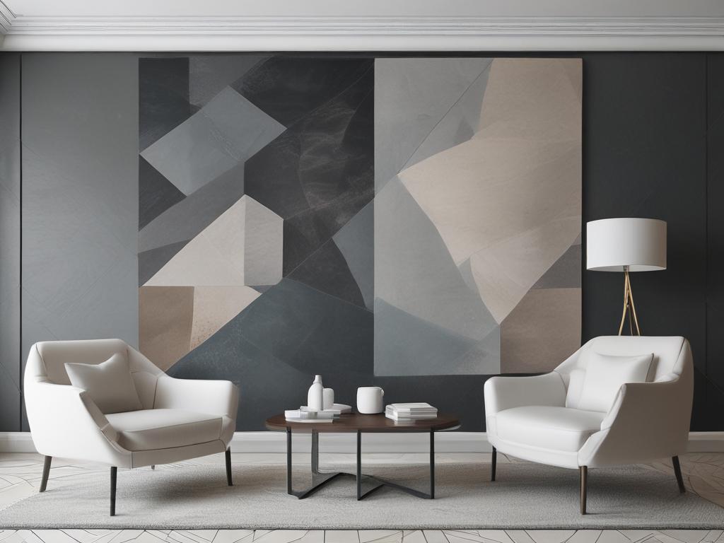 bold geometric wall art, modern design, striking patterns, contemporary decor