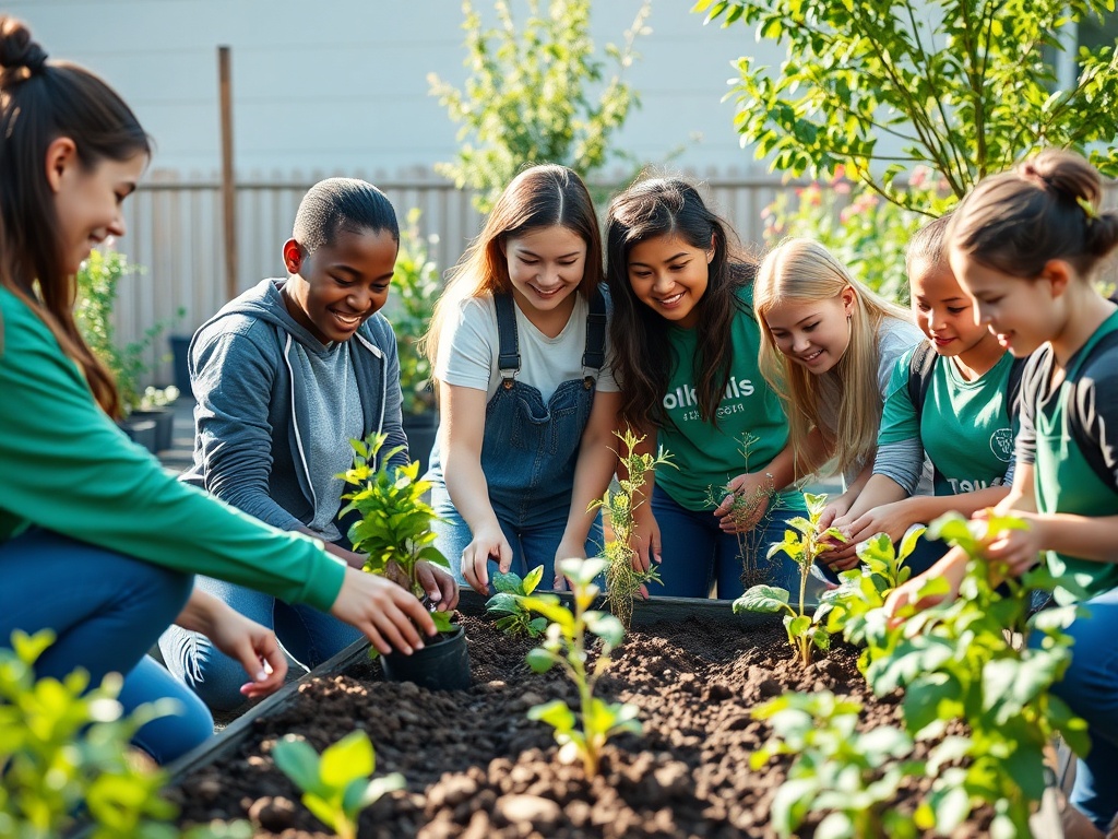 Voluntarios trabajando en comunidad