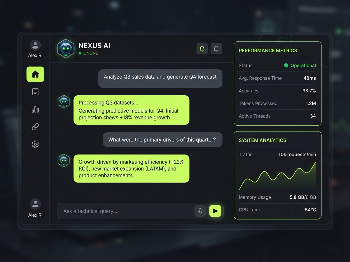 AI chatbot interface