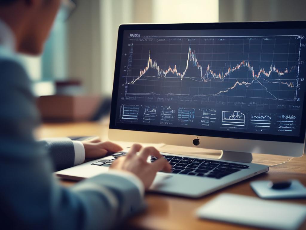 close up shot of a financial advisor analyzing charts on