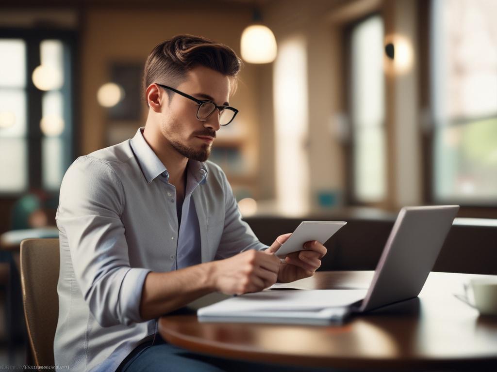 a realistic high resolution of a person reading an interesting