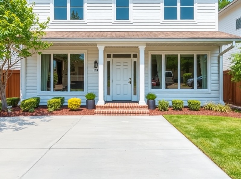 Clean residential home exterior