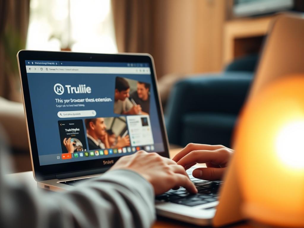 A close up shot of a person using a laptop,