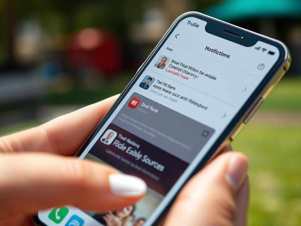 Dynamic close up shot of a smartphone displaying the Trulie