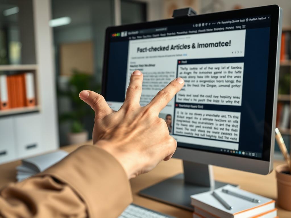 A close up of a hand pointing at a computer