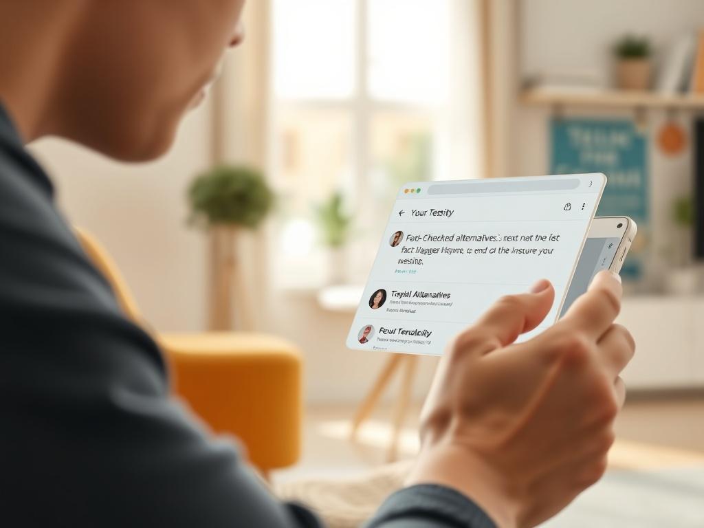 A close up of a person engaging with the Trulie