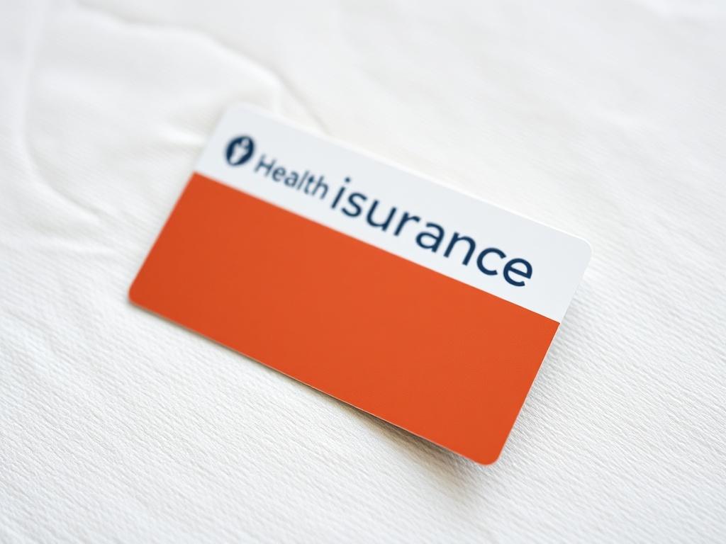 A professional and minimalistic image showing a close-up of a health insurance card on a soft, neutral background. The card should be slightly tilted to showcase some key details, emphasizing trust and care. The image should convey warmth and professionalism, capturing the essence of a supportive mental health practice.