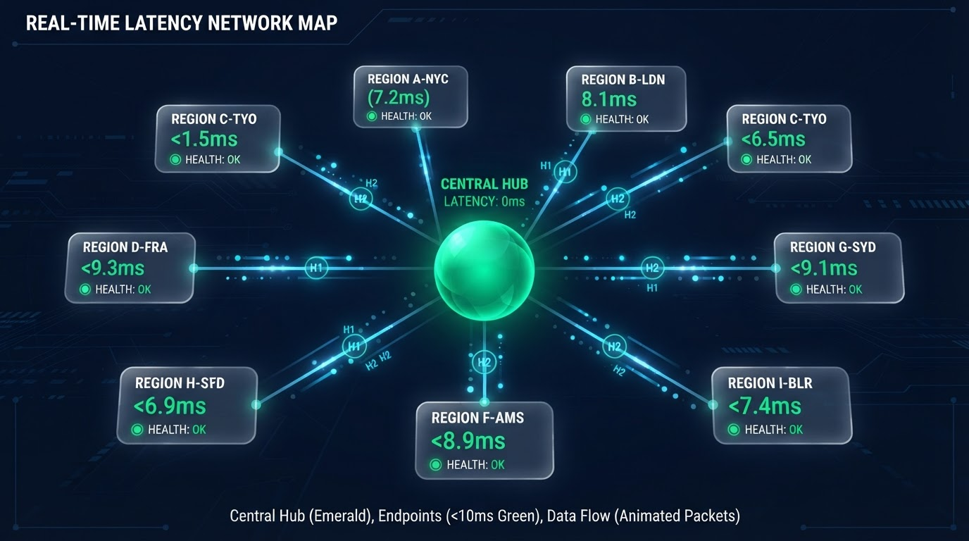 Real-time Server Routing & Latency