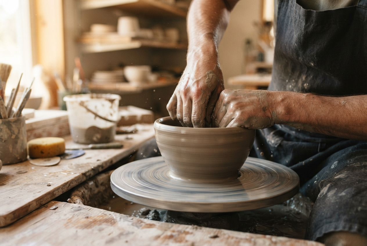 Potter at work
