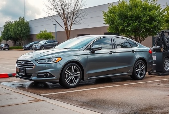 Detailing service in Houston parking lot