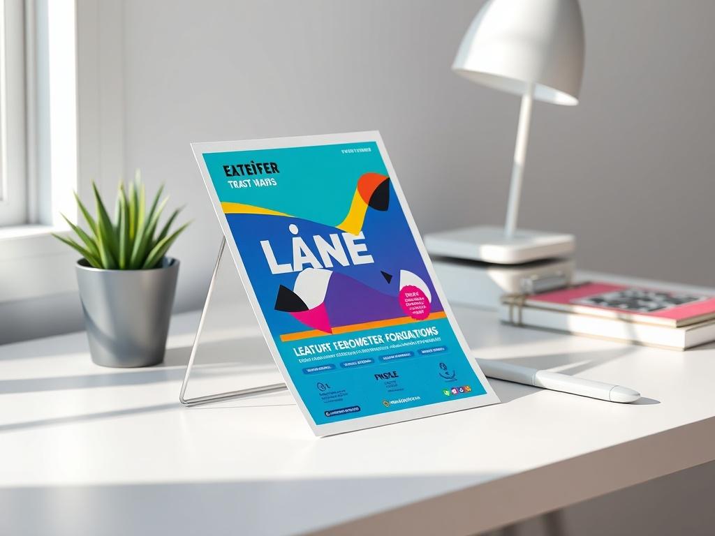 A realistic high resolution of a creative flyer design on