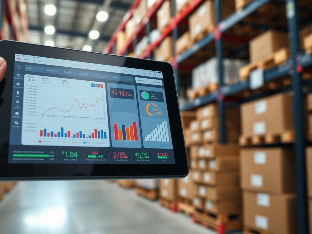 A close up shot of an inventory management dashboard displayed