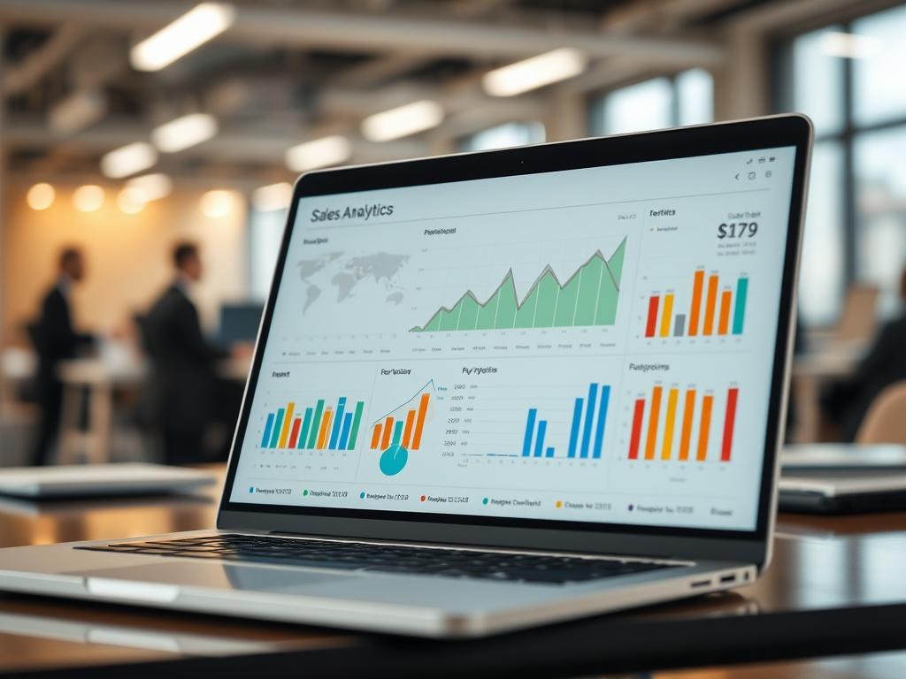 A close up shot of a sales analytics report on