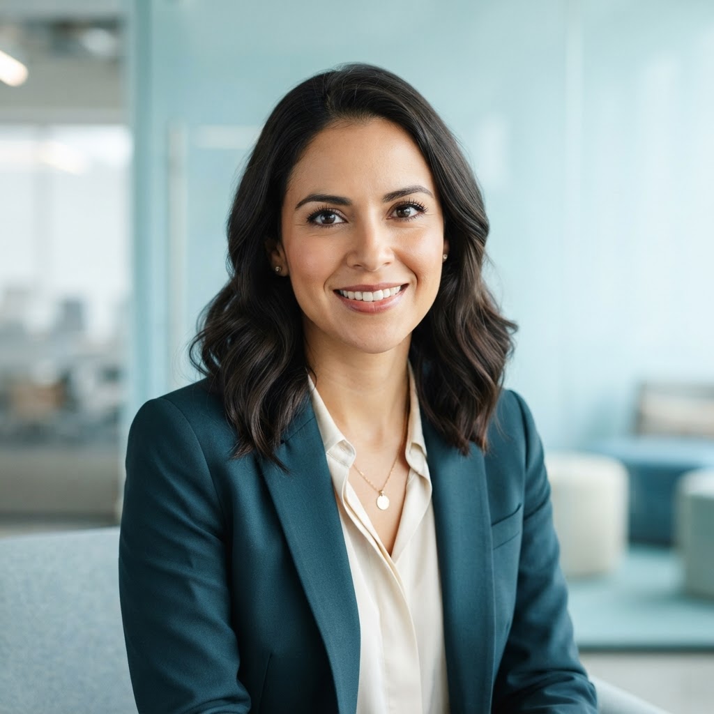 Porträtt av Dr. Elena Vasquez