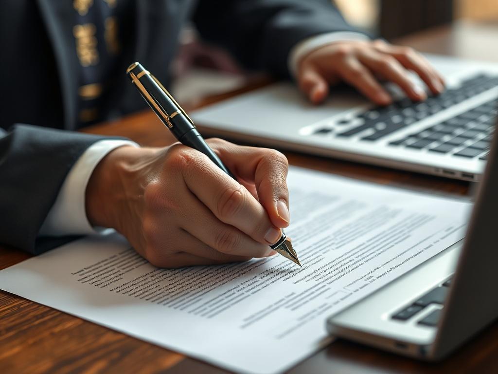 A close up shot of a hand writing on a