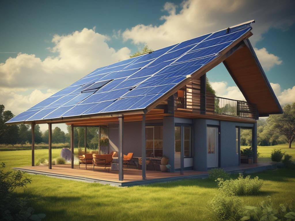 a realistic high resolution image of a solar panel installation