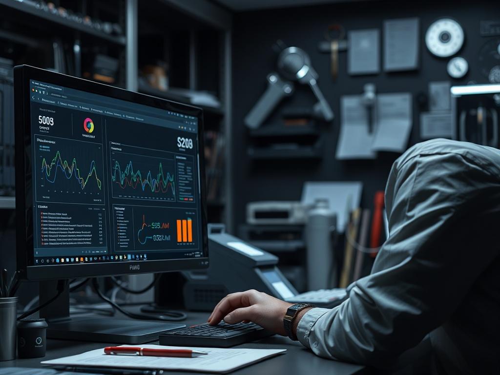 A close up shot of a technician working on a