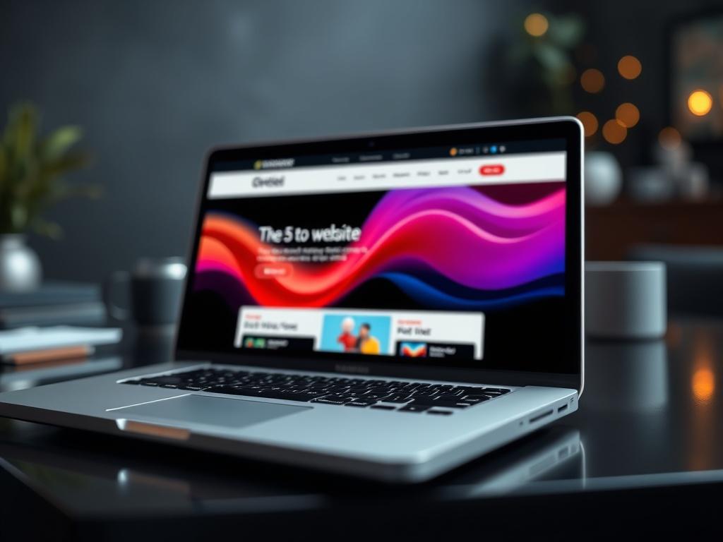 A close up shot of a professional website design mockup