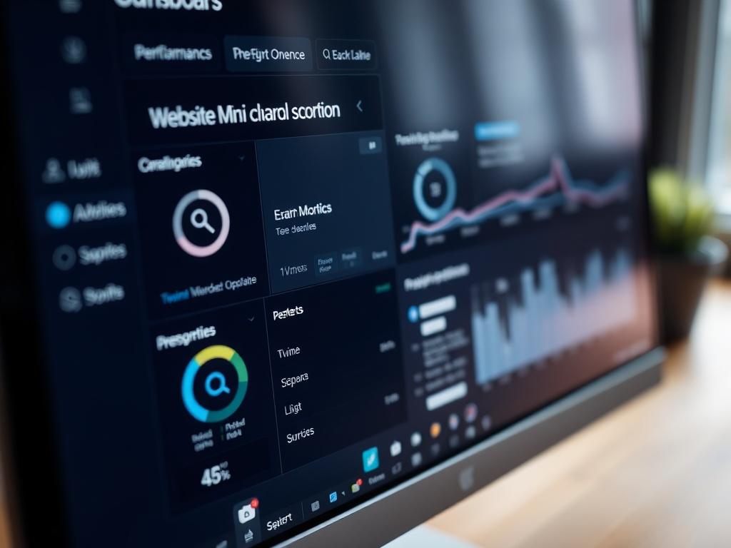 A close up shot of a professional website maintenance dashboard