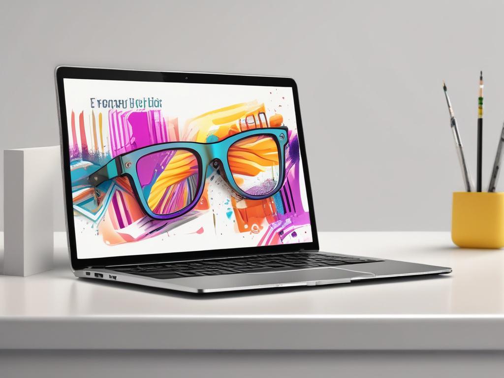 A hyper realistic close up shot of a laptop displaying