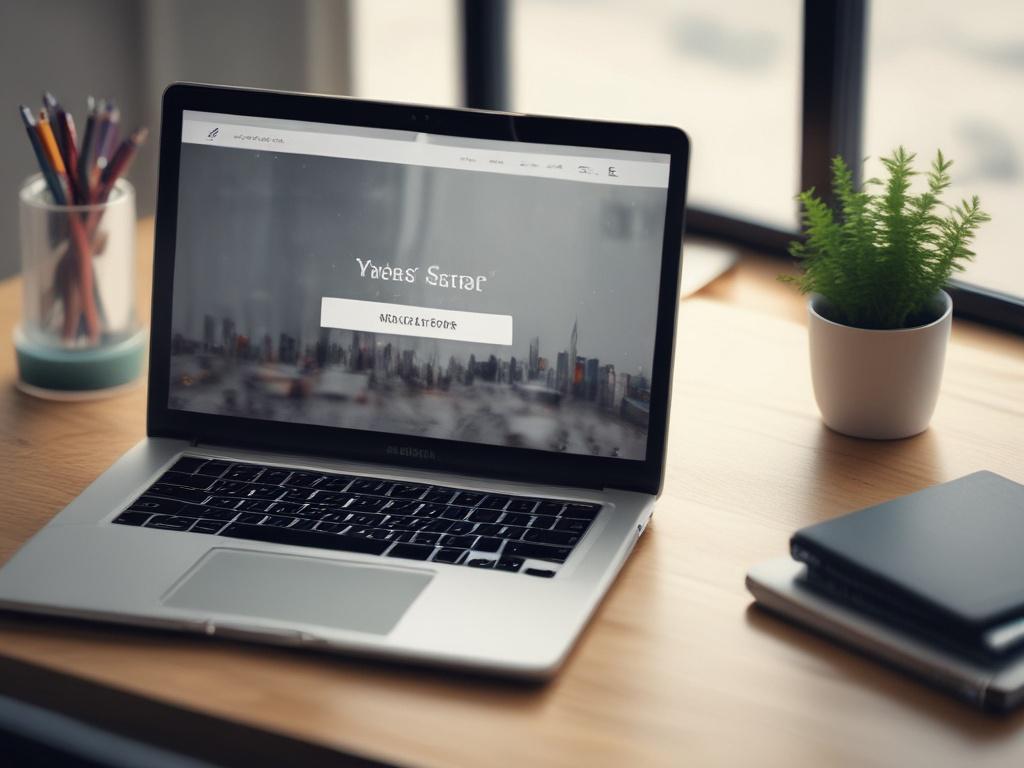 A hyper realistic shot of a modern, sleek website interface