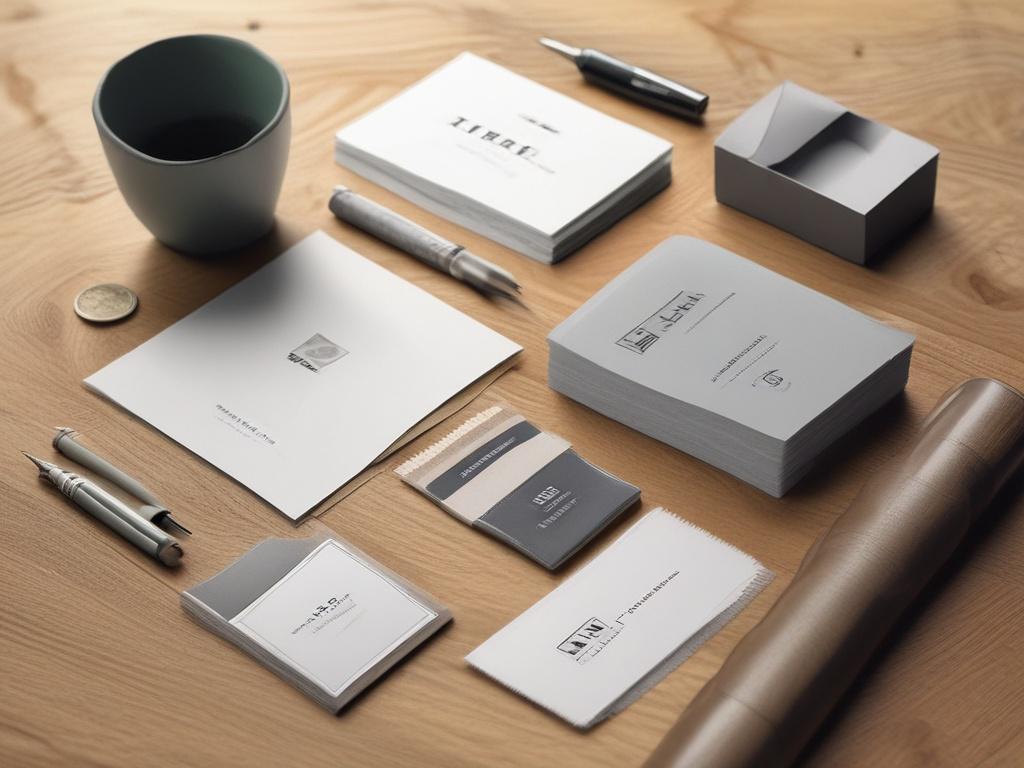 A close up shot of a branding kit displayed elegantly