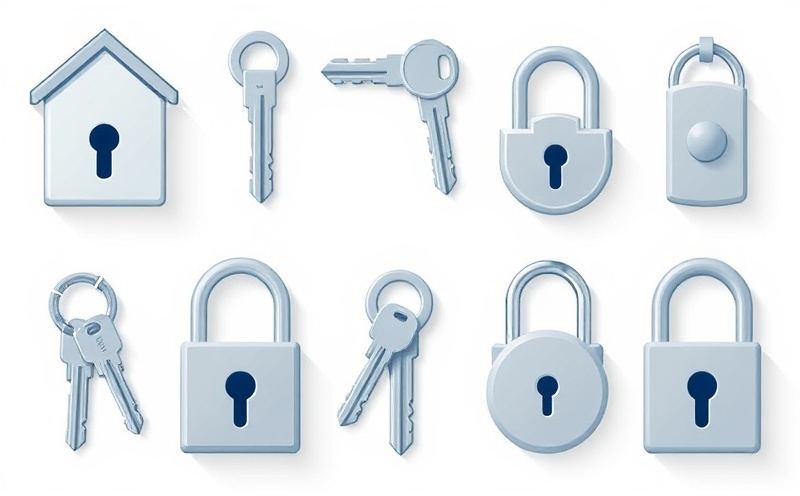 Various lock types and keys
