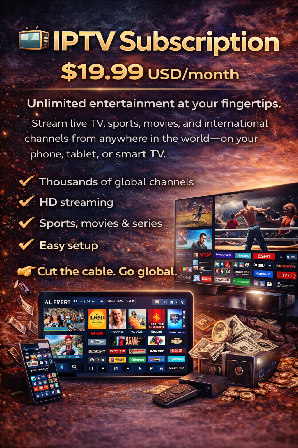 IPTV Subscription - Entertainment at Your Fingertips
