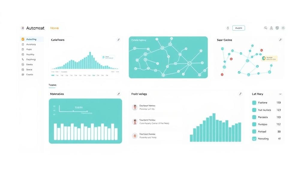AI automation dashboard interface showing workflow connections