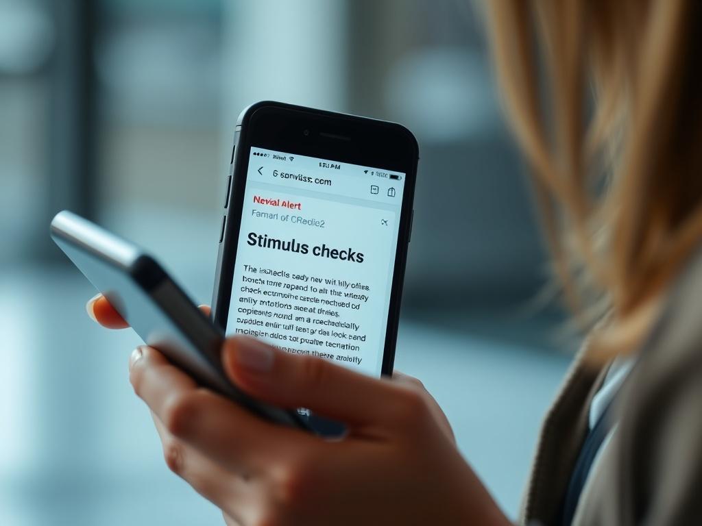 A close up shot of a smartphone displaying a news