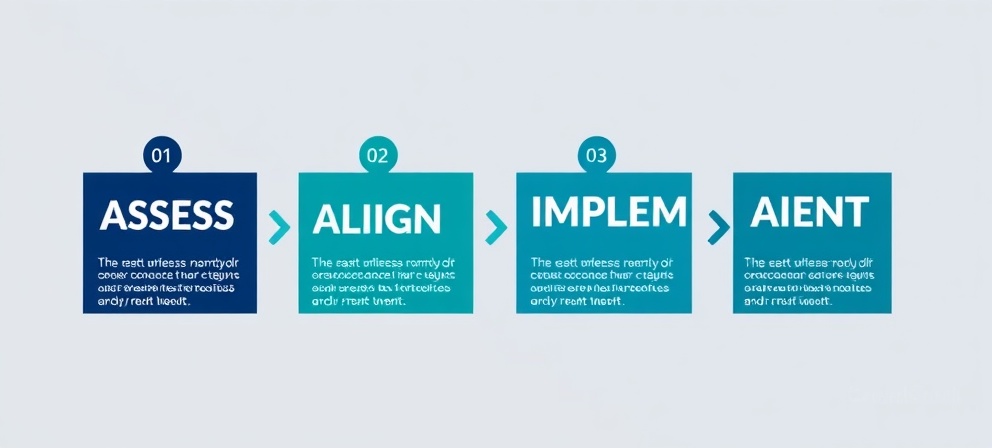 Four-step approach: Assess, Align, Implement, Sustain