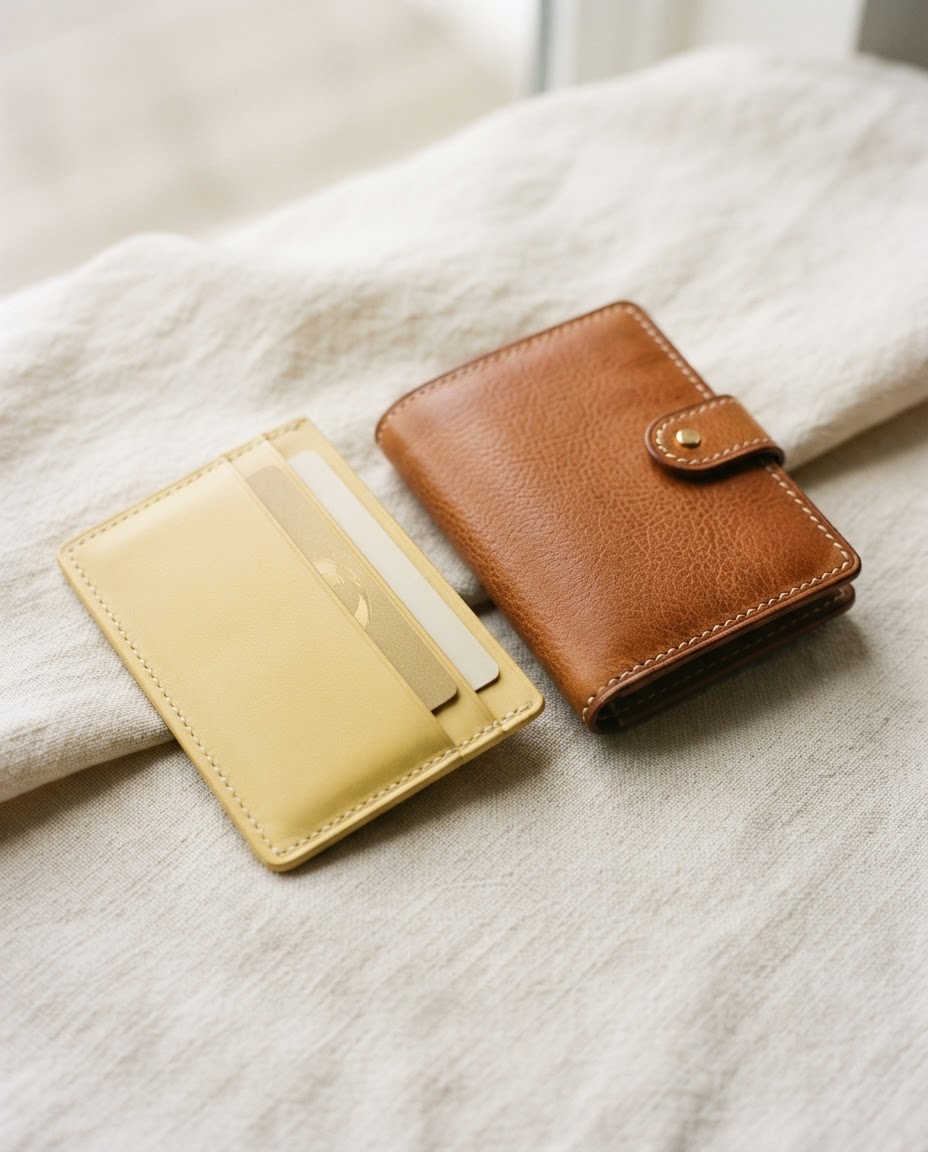 The Daylight Card Case wallet in Butter / Cognac
