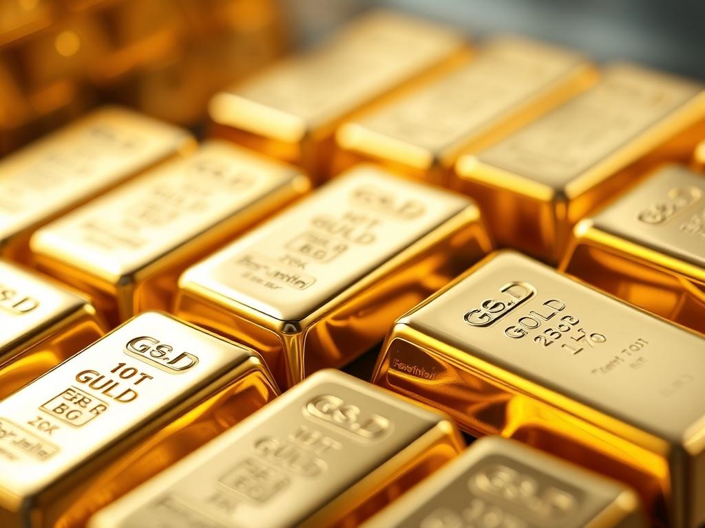 A close up shot of precious metals (gold and silver