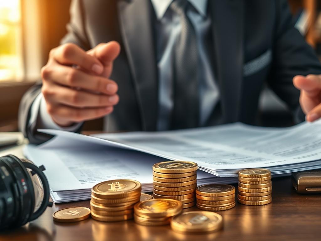 A close up shot of a business professional in a